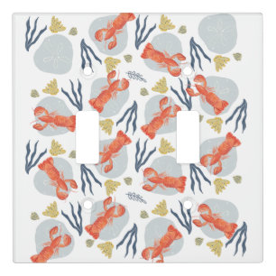 Lobster Crawfish Seafood Under Water Pattern Light Switch Cover