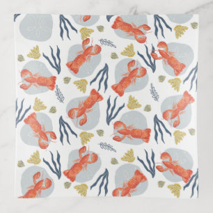 Lobster Crawfish Seafood Under Water Pattern Trinket Tray