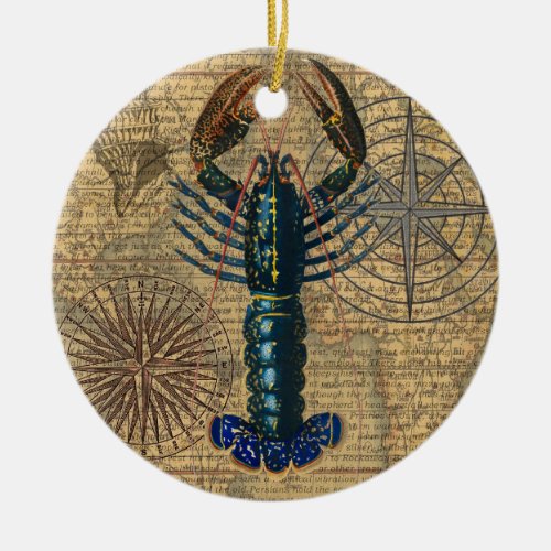 Lobster Crawfish Shellfish Seafood Ocean Ceramic Ornament