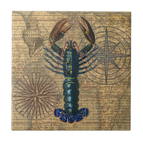 Lobster Crawfish Shellfish Seafood Ocean Ceramic Tile