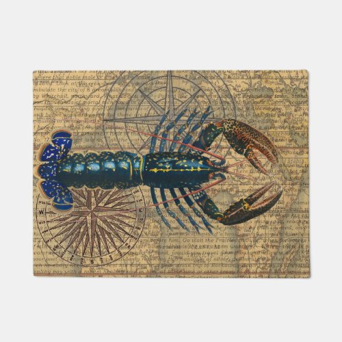 Lobster Crawfish Shellfish Seafood Ocean Doormat