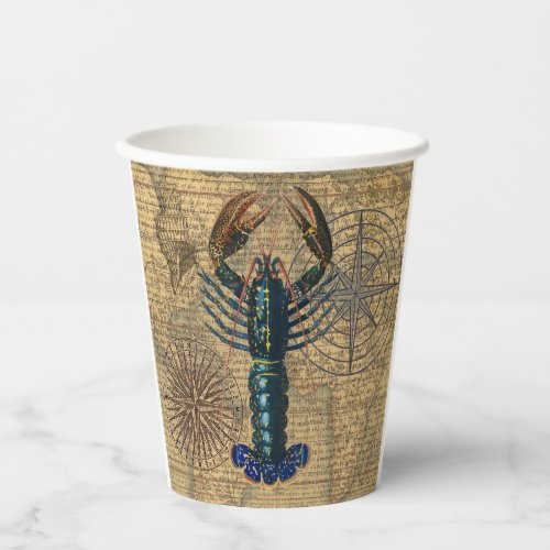 Lobster Crawfish Shellfish Seafood Ocean Paper Cups