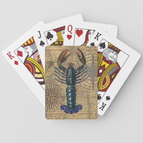 Lobster Crawfish Shellfish Seafood Ocean Poker Cards