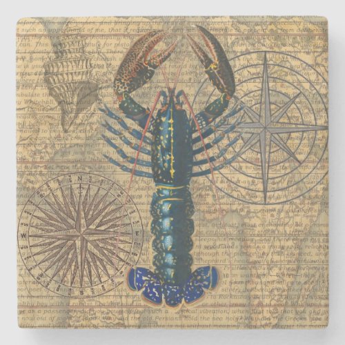 Lobster Crawfish Shellfish Seafood Ocean Stone Coaster