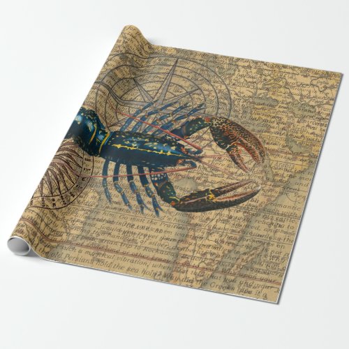 Lobster Crawfish Shellfish Seafood Ocean Wrapping Paper
