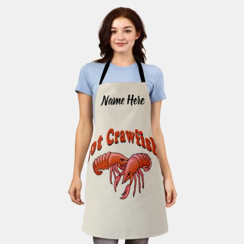 Lobster Crayfish Crawfish add text Apron