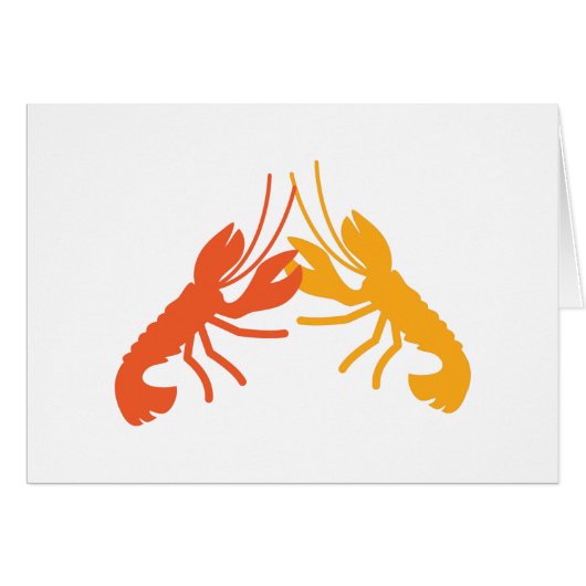 LOBSTER crayfish fighting Cards (Front Horizontal)