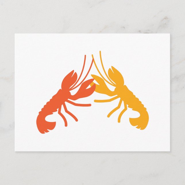LOBSTER crayfish fighting Postcard (Front)