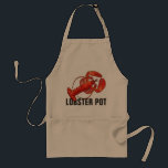 Lobster custom apron<br><div class="desc">LOBSTER Here is a graphic depiction of that tasty crustacean of the ocean floor that achieved popularity in mid-19th century restaurants as lobster thermidor, newberg and bisque.
Customize text.</div>
