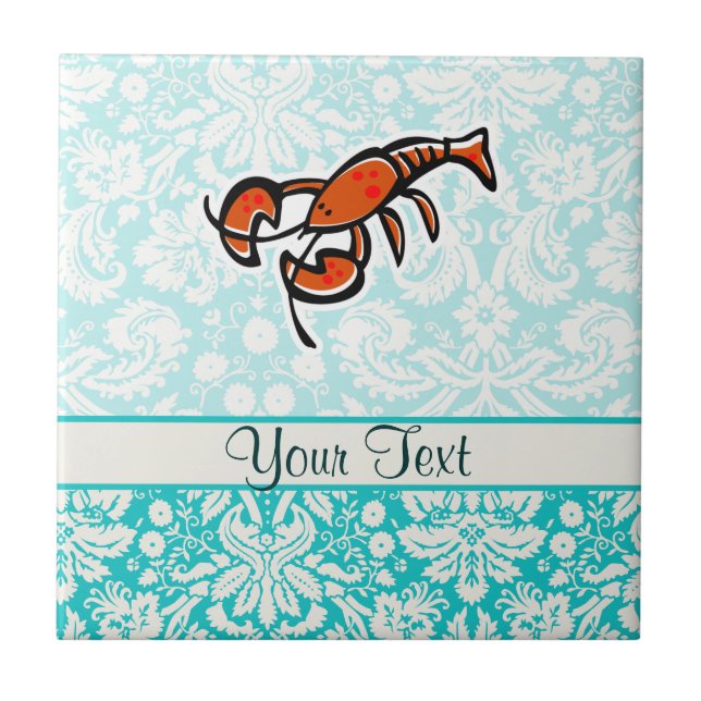 Lobster; Cute Ceramic Tile (Front)