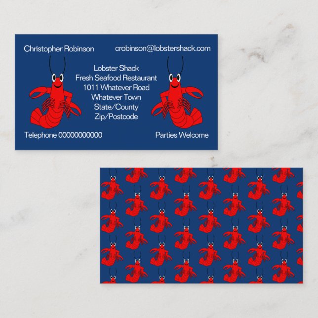 Lobster Design Business Card (Front/Back)