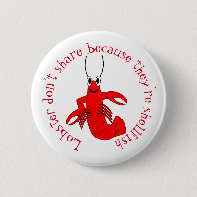 Lobster Design Button (Front)