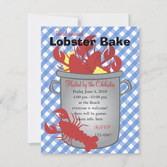 Lobster Dinner Invitation (Front)