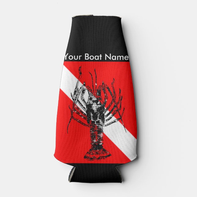 Lobster Dive Flag Bottle Cooler (Front)