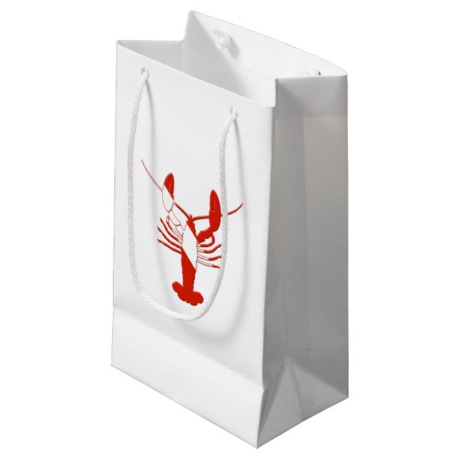 Lobster Dive Silhouette Small Gift Bag (Front Angled)
