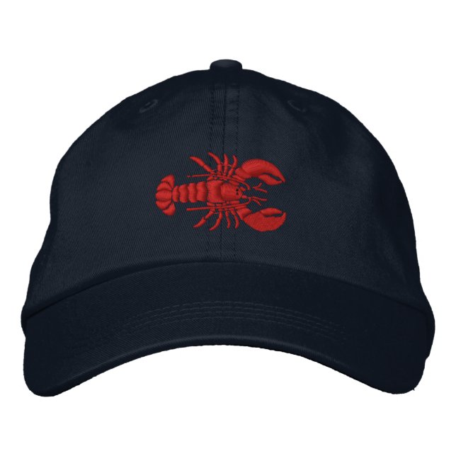 Lobster Embroidered Baseball Cap (Front)