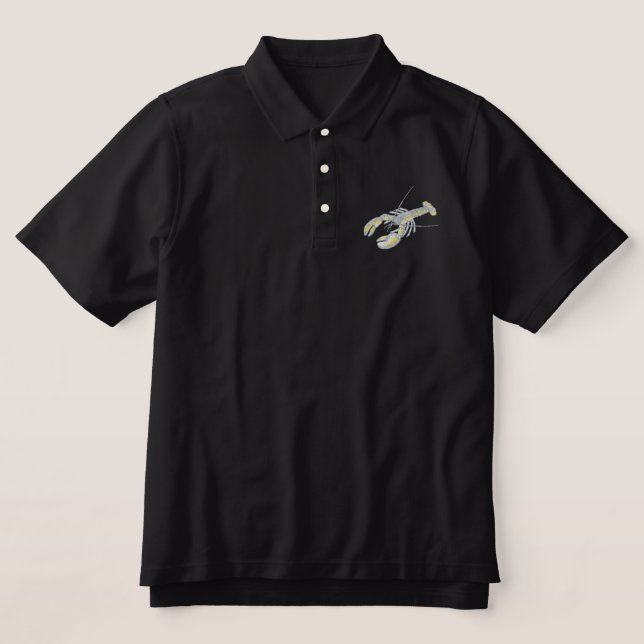 Lobster Embroidered Polo Shirt (Design Front)
