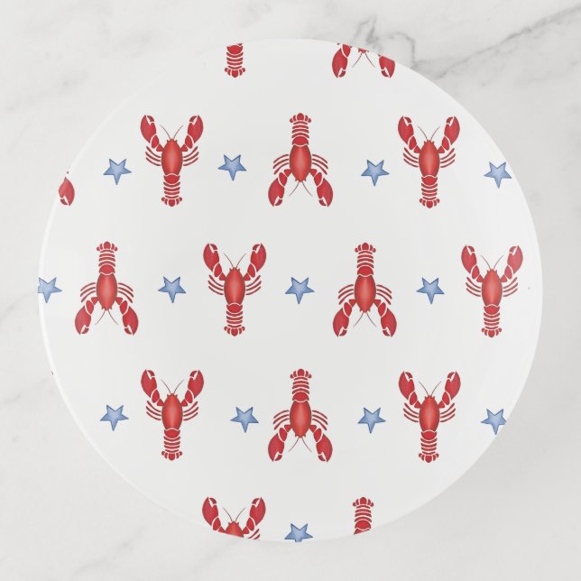 Lobster Engagement Ring Tray Preppy Coastal (Front)