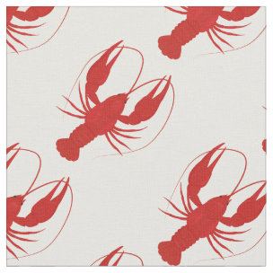 Lobster Print Fabric | Zazzle