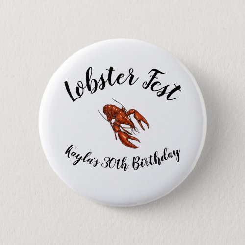 Lobster Fest Button