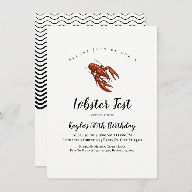 Lobster Fest Invitations (Front/Back)