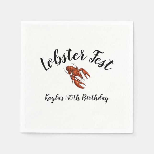 Lobster Fest Napkins (Front)