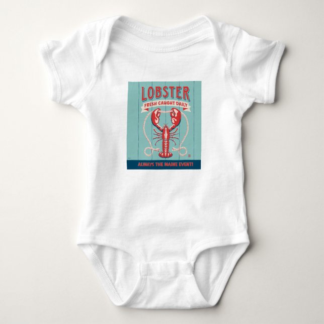 Lobster Fresh Caught Daily | Maine Baby Bodysuit (Front)