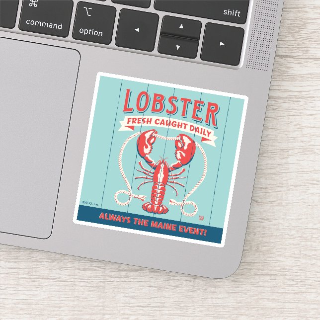 Lobster Fresh Caught Daily | Maine Sticker (Detail)