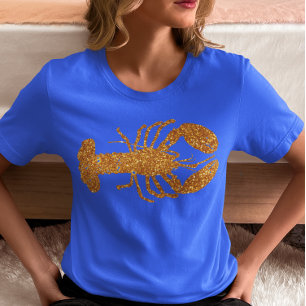 Lobster Gold Glitter look Summer Beach  Tri-Blend Shirt