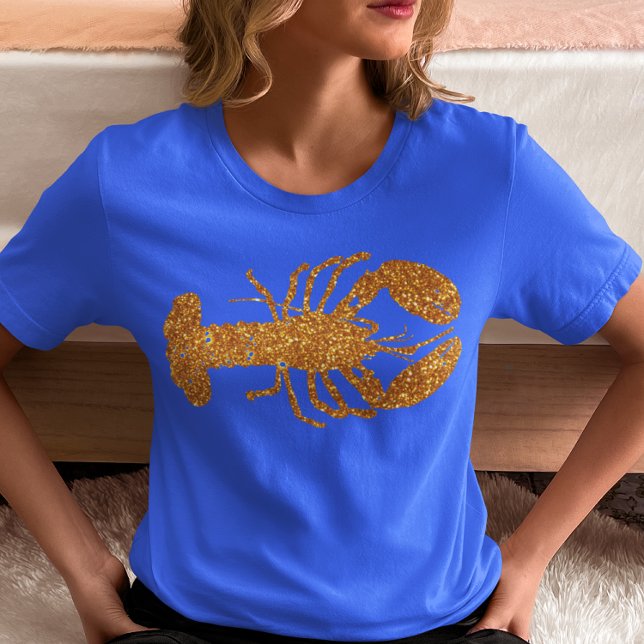 Lobster Gold Glitter look Summer Beach  Tri-Blend Shirt (Creator Uploaded)