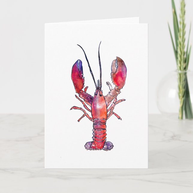 Lobster Greeting Card (Front)