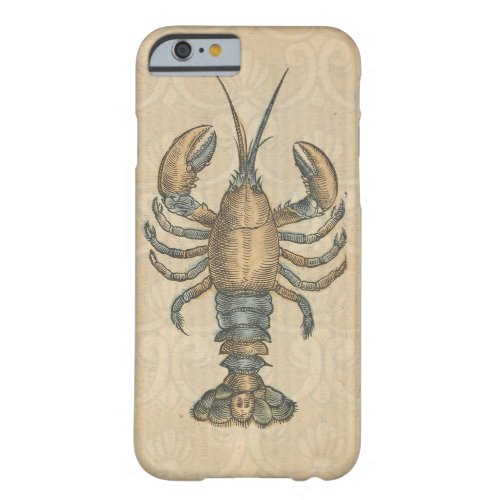 Lobster Illustration Antique Maine Seafood Barely There iPhone 6 Case