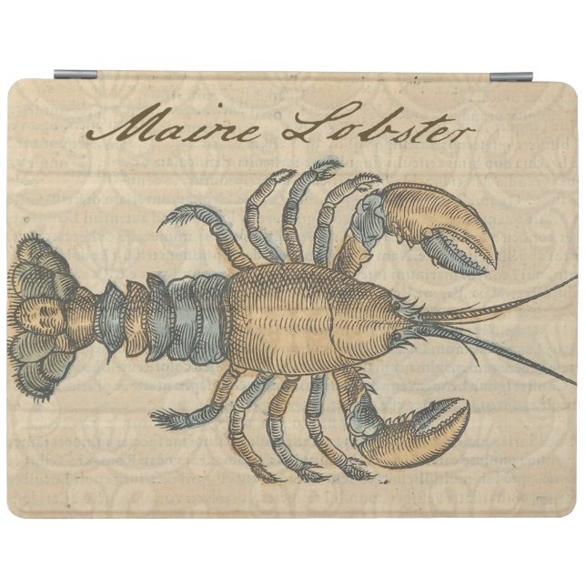 Lobster Illustration Antique Maine Seafood iPad Smart Cover (Horizontal)