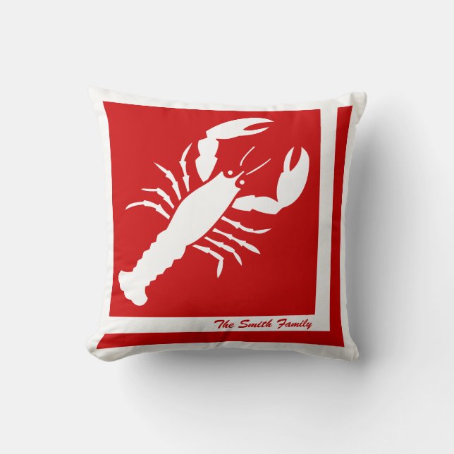 Lobster Image Personalized American MoJo Pillow (Front)