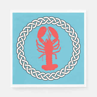 Lobster In A Rope Border Paper Napkins