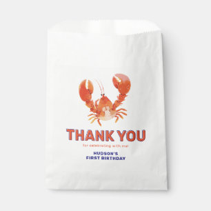 Lobster Kids Birthday Thank You Favor Bag
