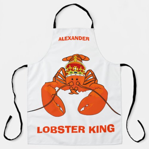 Lobster King Long Apron Personalize