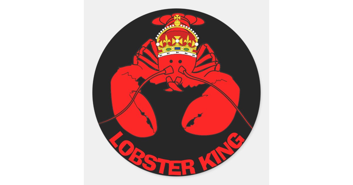 Lobster Kings Classic Round Sticker Zazzle