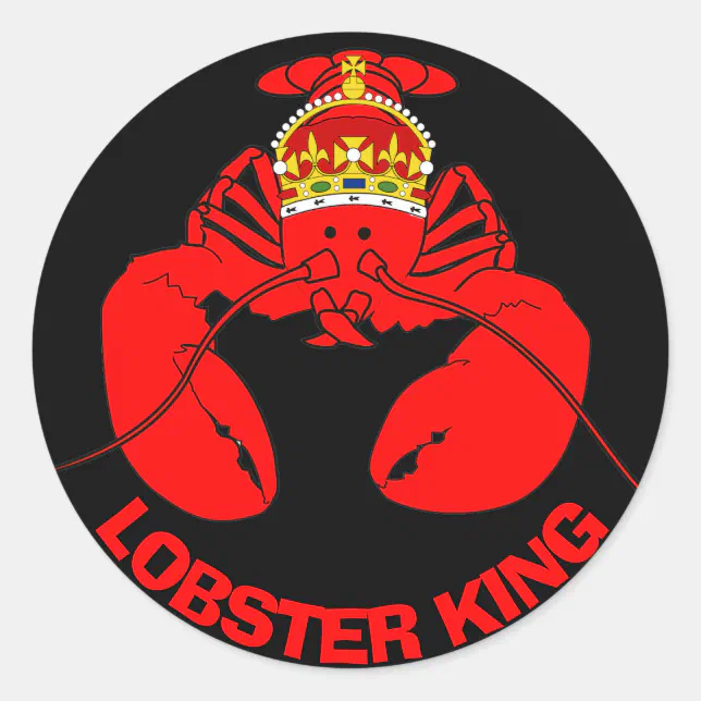Lobster Kings Classic Round Sticker Zazzle