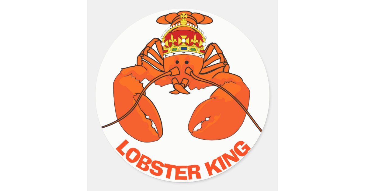 Lobster Kings Classic Round Sticker Zazzle