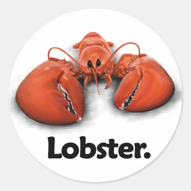 Lobster Lobster. Classic Round Sticker (Front)