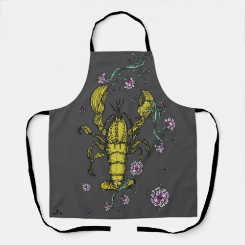 Lobster Love Apron in Grey