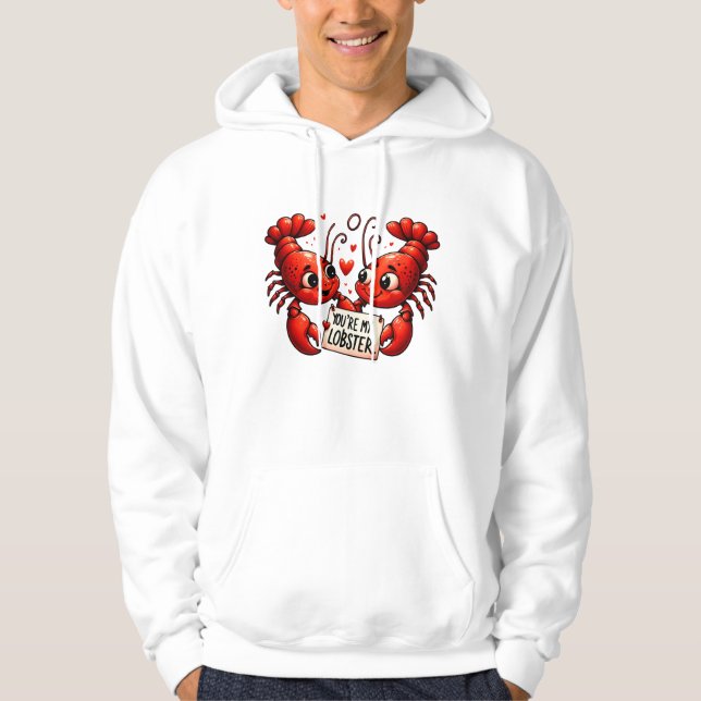 Lobster Love Puns Hoodie (Front)
