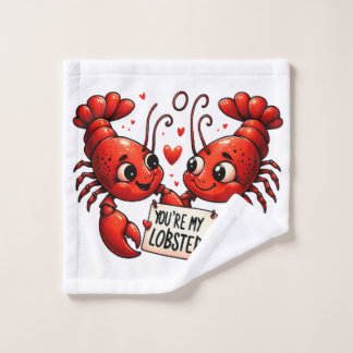 Lobster Love Puns Wash Cloth