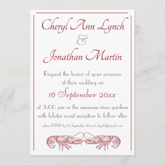 Lobster Love Wedding Invitation