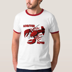 Lobster Lover Mens Red Ringer T-shirt