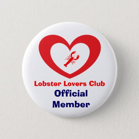 Lobster Lovers Club - Official Member Button Pins