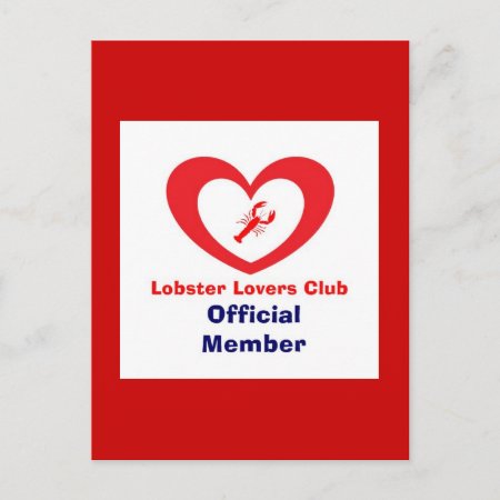 Lobster Lovers Club - Official Member Postcard