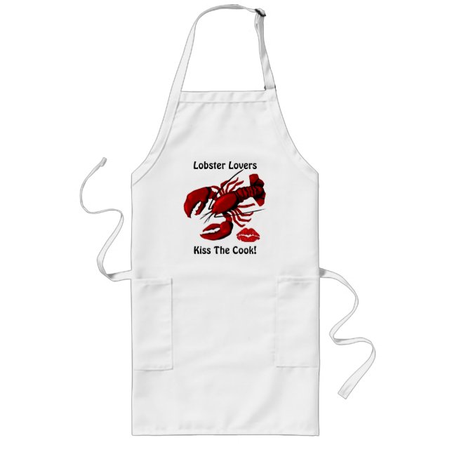 Lobster Lovers Kiss the Cook Apron (Front)