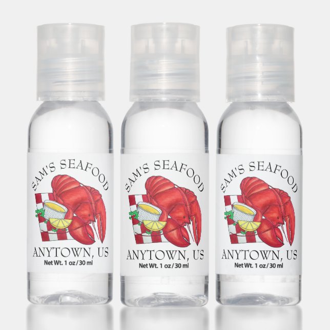 Lobster Maine ME Seafood Shack Restaurant Food Hand Sanitizer (Set)